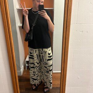 COS RELAXED WIDE-LEG pleated pants